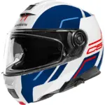 קסדה מתרוממת SCHUBERTH C5 Master Blue לבן, כחול ואדום – תמונה 2
