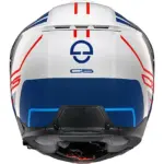 קסדה מתרוממת SCHUBERTH C5 Master Blue לבן, כחול ואדום – תמונה 4