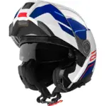 קסדה מתרוממת SCHUBERTH C5 Master Blue לבן, כחול ואדום – תמונה 6