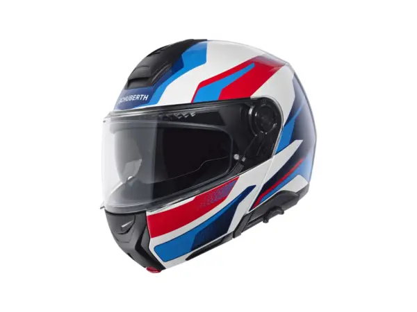 קסדה מתרוממת SCHUBERTH CONCEPT Tracer Blue לבן כחול אדום – תמונה 2