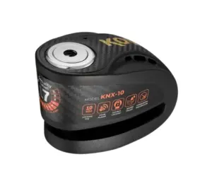 מנעול דיסק עם אזעקה KOVIX KNX10 10 מ"מ שחור כתום – תמונה 2