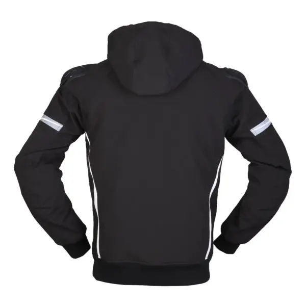 מעיל רכיבה קפוצ'ון Modeka Clarke Sport שחור לבן – תמונה 2
