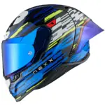 קסדת NEXX X.R3R Glitch Racer כחול ניאון