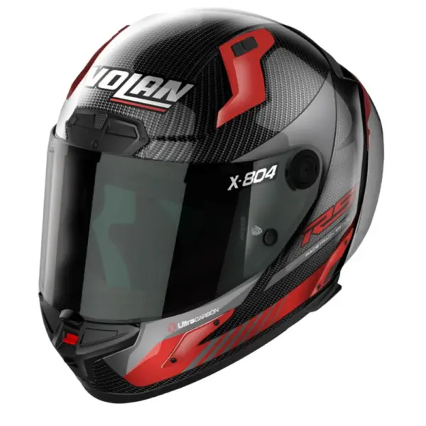 קסדת Nolan X-804 RS Ultra Carbon Hot Lap שחור אדום