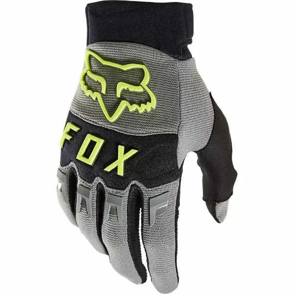 כפפות רכיבת שטח פוקס FOX Dirtpaw בצבע אפור-צהוב