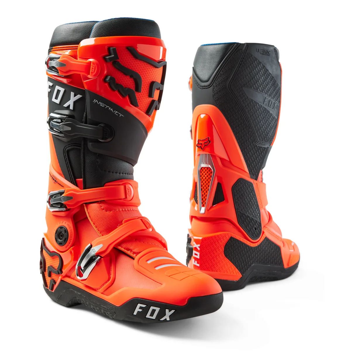 מגפי רכיבת שטח FOX Instinct 2.0 בצבע כתום זוהר מגפי רכיבת שטח פוקס FOX Instinct 2.0 בצבע כתום זוהר
