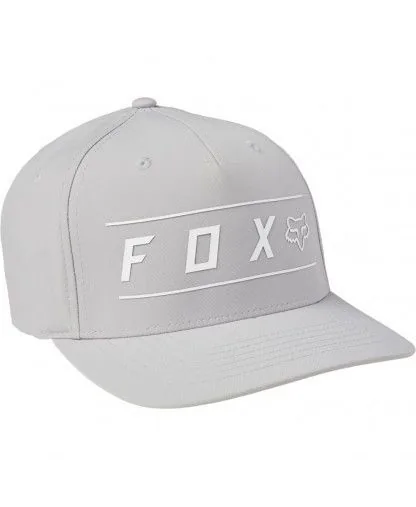 כובע מצחייה פוקס FOX Pinnacle Tech Flexfit בצבע אפור-לבן