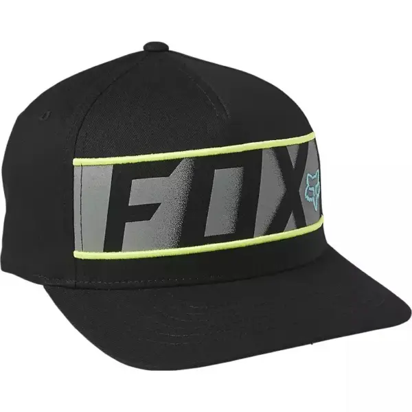 כובע מצחייה פוקס FOX Rkane Flexfit בצבע שחור-צהוב