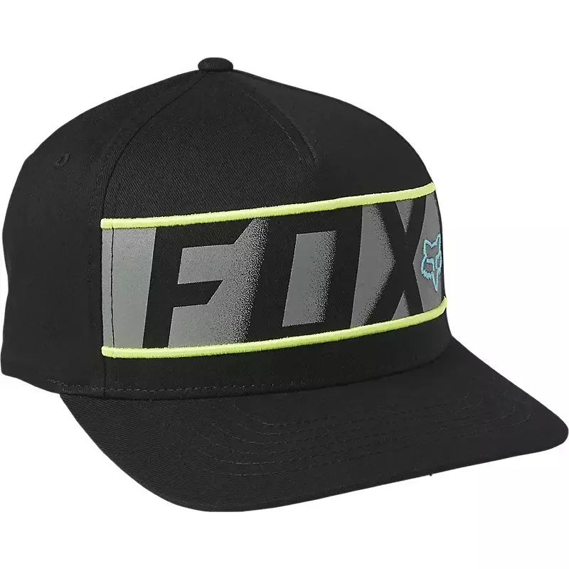 כובע מצחייה FOX Rkane Flexfit בצבע שחור-צהוב כובע מצחייה פוקס FOX Rkane Flexfit בצבע שחור-צהוב