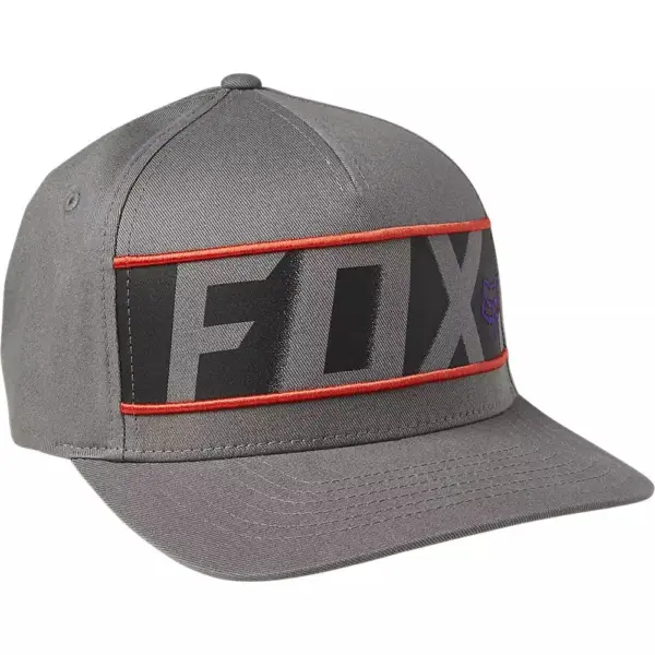 כובע מצחייה פוקס FOX Rkane Flexfit בצבע אפור-כתום