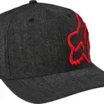 כובע מצחייה פוקס FOX Transposition Flexfit בצבע אפור-אדום