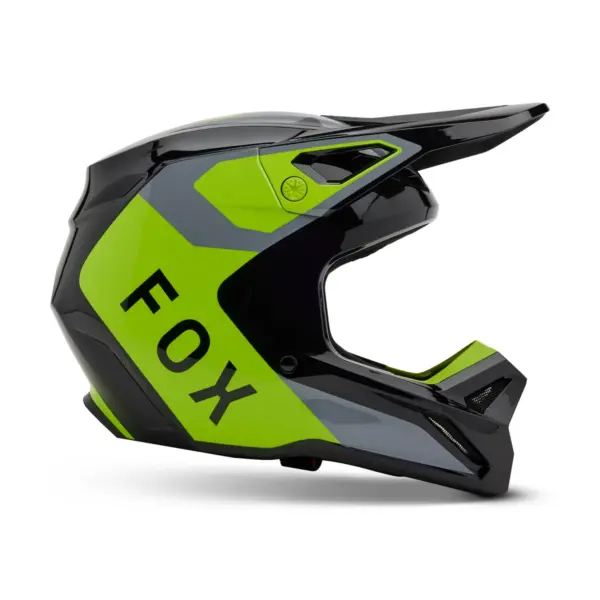 קסדת שטח פוקס FOX V1 Lean בצבע אפור-צהוב