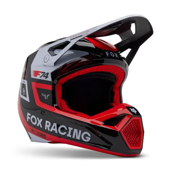 קסדת שטח פוקס FOX V1 Race Spec אדום זוהר – תמונה 2