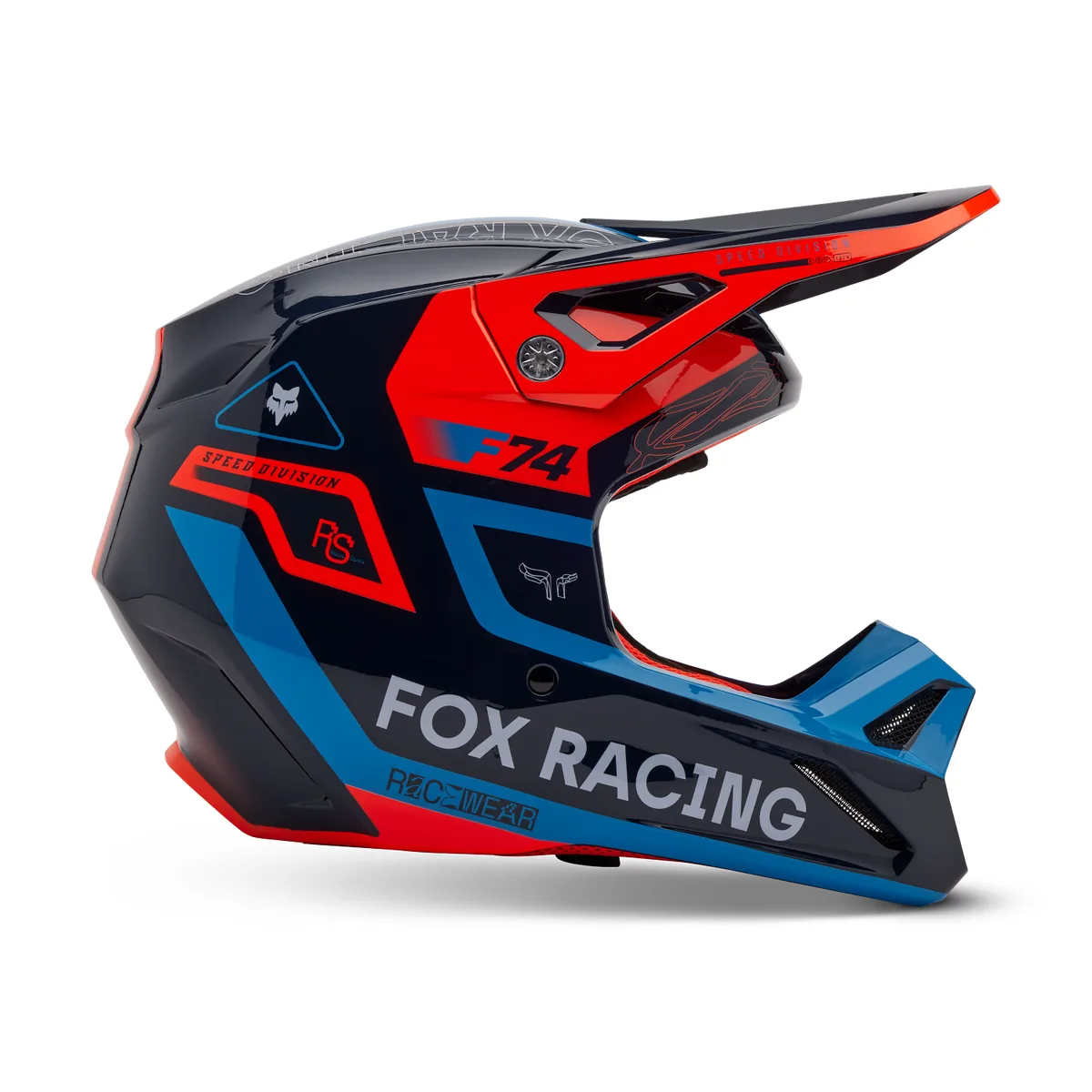 קסדת שטח FOX V1 Race Spec בצבע כחול כהה קסדת שטח פוקס FOX V1 Race Spec בצבע כחול כהה