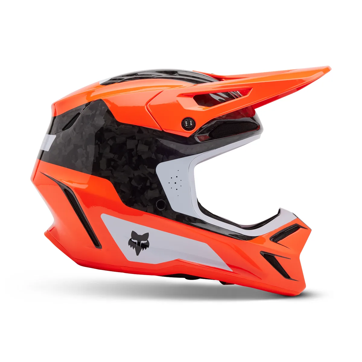 קסדת שטח קרבון FOX V3 RS Infinite בצבע כתום זוהר קסדת שטח קרבון פוקס FOX V3 RS Infinite בצבע כתום זוהר