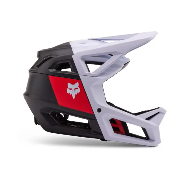קסדת אופניים פול-פייס פוקס FOX Proframe RS Nuf בצבע לבן-אדום