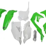 סט פלסטיקה UFO ל-KAWASAKI KX250F 2021 / KX450F 2019-2021 בצבעי המקור של 2019-2020