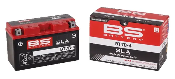 מצבר ג'ל (SLA) BS BATTERY BT7B-4 12V 6.5Ah – תמונה 2