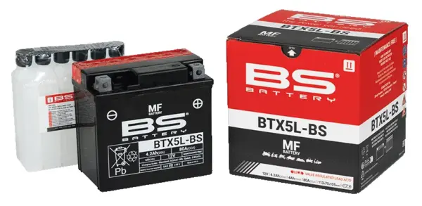 מצבר BS BATTERY BTX5L-BS 12V 4Ah – תמונה 2
