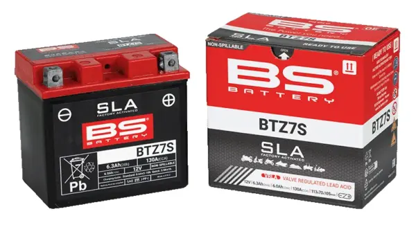 מצבר ג'ל (SLA) BS BATTERY BTZ7S 12V 6Ah – תמונה 2