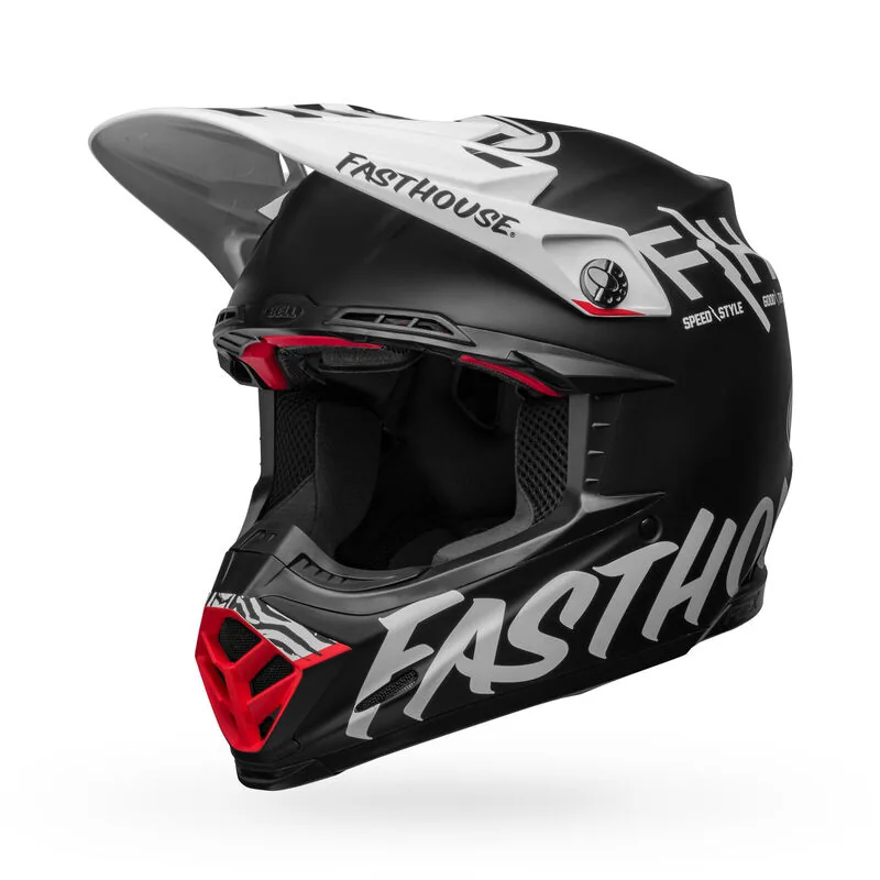 קסדת שטח BELL Moto-9S Flex Fasthouse Flex Crew שחור לבן מט קסדת שטח BELL Moto-9S Flex Fasthouse Flex Crew שחור לבן מט