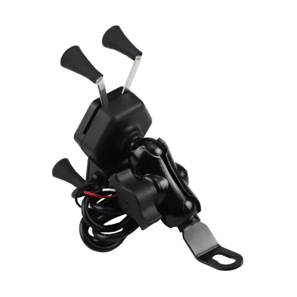 מעמד טלפון לאופנוע GADGIT X-Grip עם שקע USB – תמונה 2