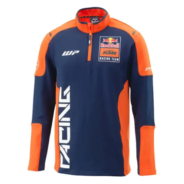 סווטשירט חצי רוכסן KTM Replica Team בצבע כחול-כתום