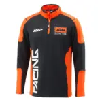 סווטשירט חצי רוכסן KTM Team בצבע שחור-כתום