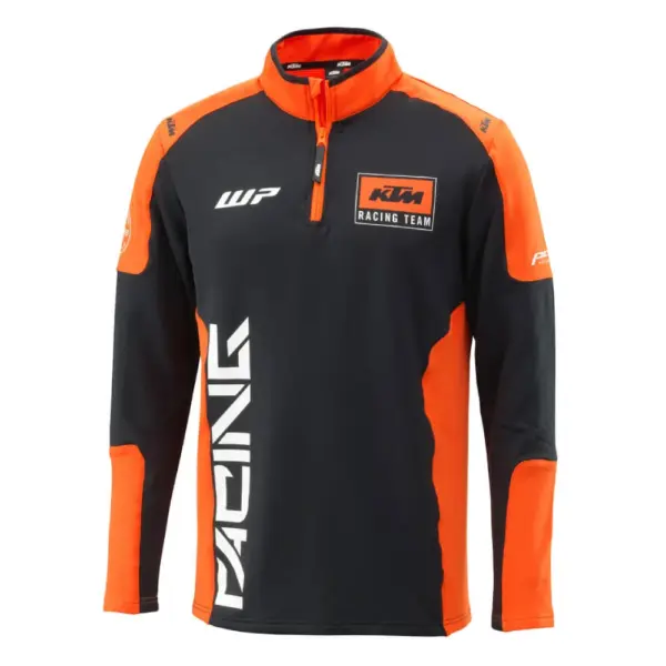 סווטשירט חצי רוכסן KTM Team בצבע שחור-כתום
