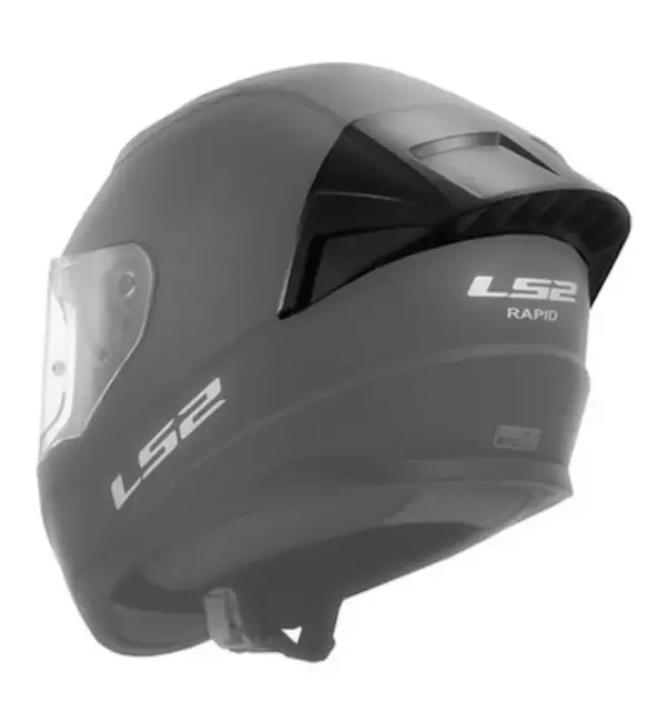 ספוילר אחורי שחור אל אס 2 LS2 לקסדת FF353 Rapid – תמונה 2