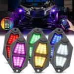 קיט תאורת סלעים RGB ORLED – 4 יחידות, שלט ואפליקציה