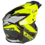 קסדת שטח קליים KLIM F3 Carbon צהוב זוהר אפור ושחור – תמונה 4