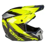 קסדת שטח קליים KLIM F3 Carbon צהוב זוהר אפור ושחור – תמונה 5