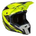 קסדת שטח קליים KLIM F3 Carbon צהוב זוהר אפור ושחור – תמונה 7