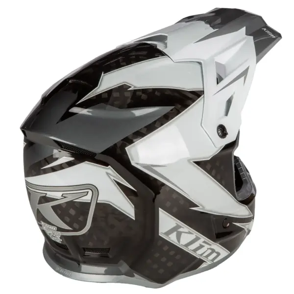 קסדת שטח קליים KLIM F3 Carbon לבן שחור – תמונה 2