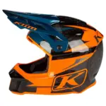 קסדת שטח קליים KLIM F3 Carbon Pro כתום וכחול פטרול – תמונה 3