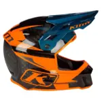 קסדת שטח קליים KLIM F3 Carbon Pro כתום וכחול פטרול – תמונה 4