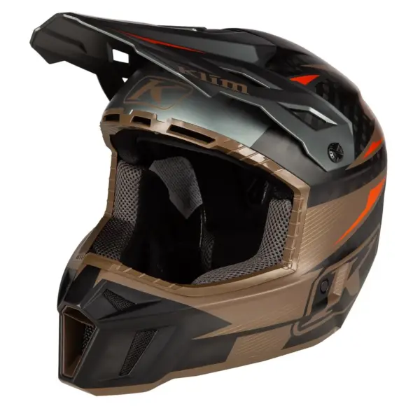 קסדת שטח קליים KLIM F3 Carbon Pro בגוון חום ואפור