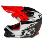 קסדת שטח קליים KLIM F3 Carbon Pro אדום שחור לבן – תמונה 3