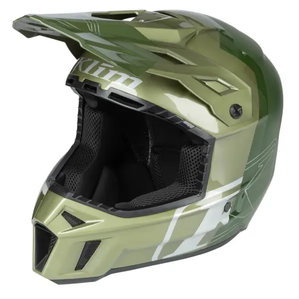 קסדת שטח קליים KLIM F3 Carbon Pro בגוון ירוק כהה וירוק בהיר