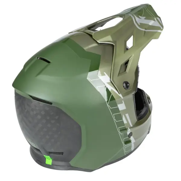 קסדת שטח קליים KLIM F3 Carbon Pro ירוק כהה וירוק בהיר – תמונה 2
