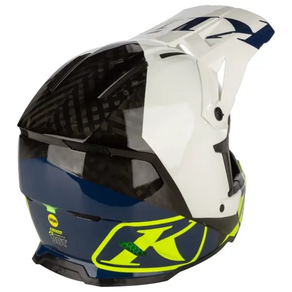 קסדת שטח קליים KLIM F5 Koroyd לבן צהוב כחול – תמונה 2