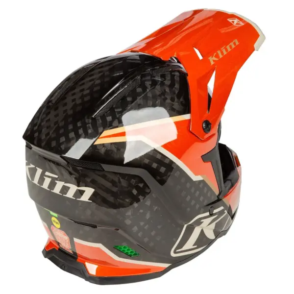 קסדת שטח קליים KLIM F5 Koroyd שחור כתום – תמונה 2