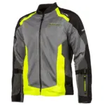 מעיל רכיבה לקיץ קליים KLIM Induction אפור וצהוב זוהר – תמונה 2