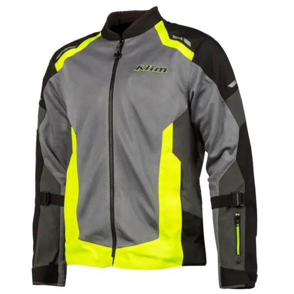 מעיל רכיבה לקיץ קליים KLIM Induction אפור וצהוב זוהר – תמונה 2