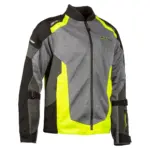 מעיל רכיבה לקיץ קליים KLIM Induction אפור וצהוב זוהר – תמונה 5