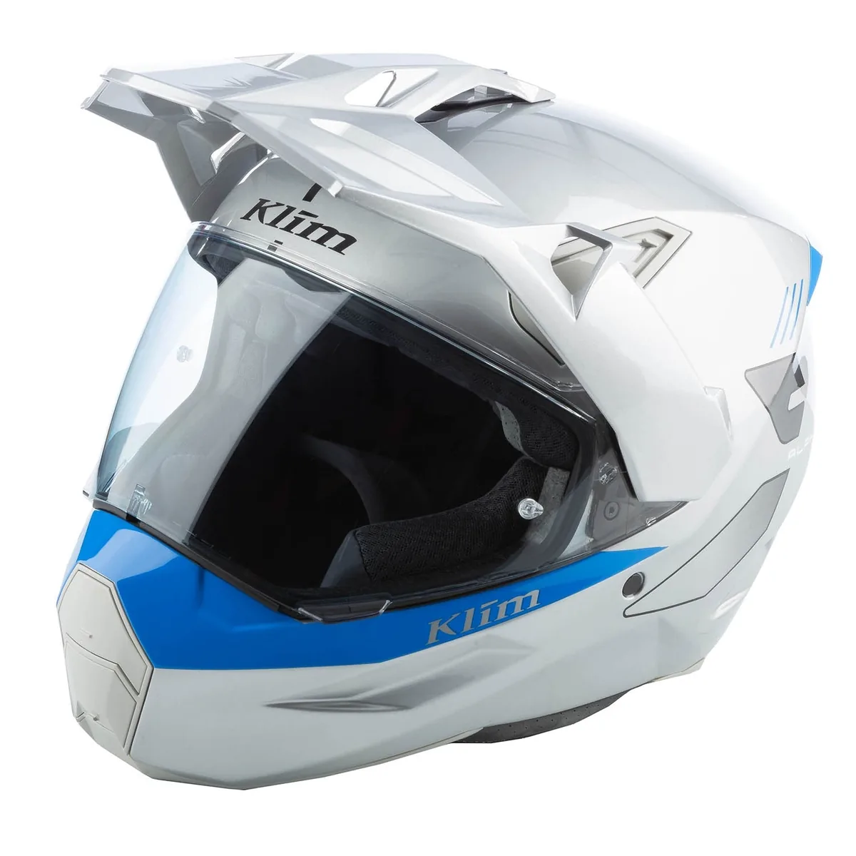 קסדת אדוונצ'ר KLIM X1 Alpha בגוון לבן אפור וכחול קסדת אדוונצ'ר קליים KLIM X1 Alpha בגוון לבן אפור וכחול