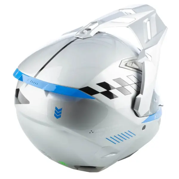 קסדת אדוונצ'ר קליים KLIM X1 Alpha לבן אפור וכחול – תמונה 2