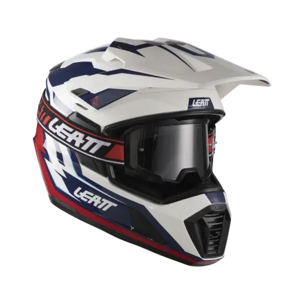 קסדת אדוונצ׳ר ליט LEATT ADV 7.5 לבן כחול אדום – תמונה 2