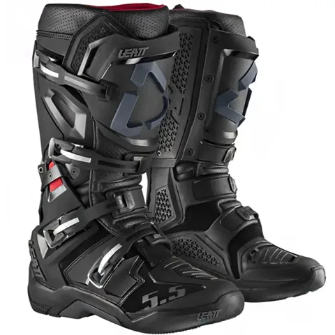 מגפי רכיבת שטח ליט LEATT GPX 5.5 FlexLock Enduro בצבע שחור אפור (Graphene)